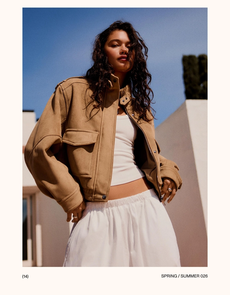 Куртка из искусственной замши