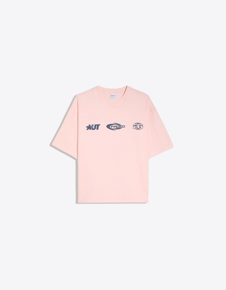 Футболка свободного кроя с принтом