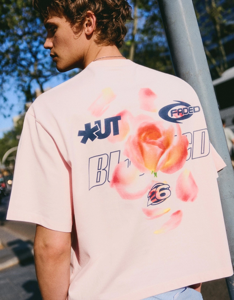 Футболка свободного кроя с принтом