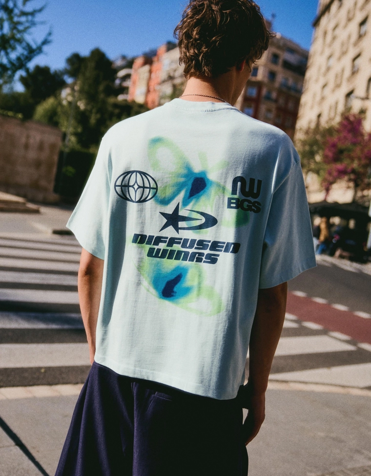 Футболка свободного кроя с принтом