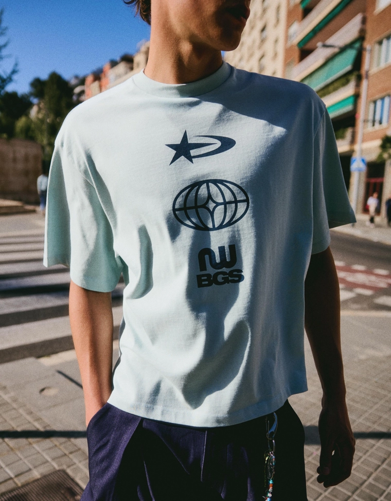 Футболка свободного кроя с принтом