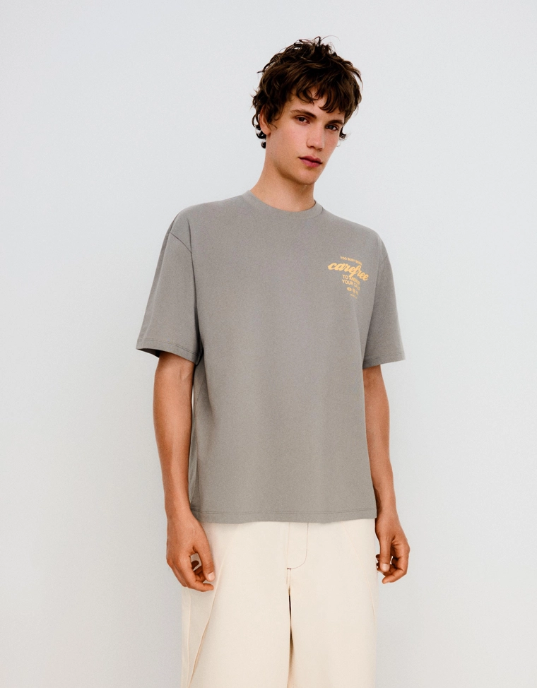 Футболка свободного кроя с принтом