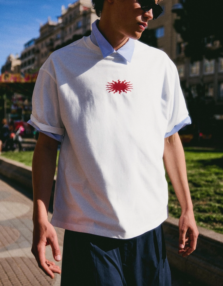 Футболка свободного кроя с принтом