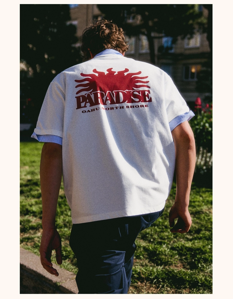 Футболка свободного кроя с принтом