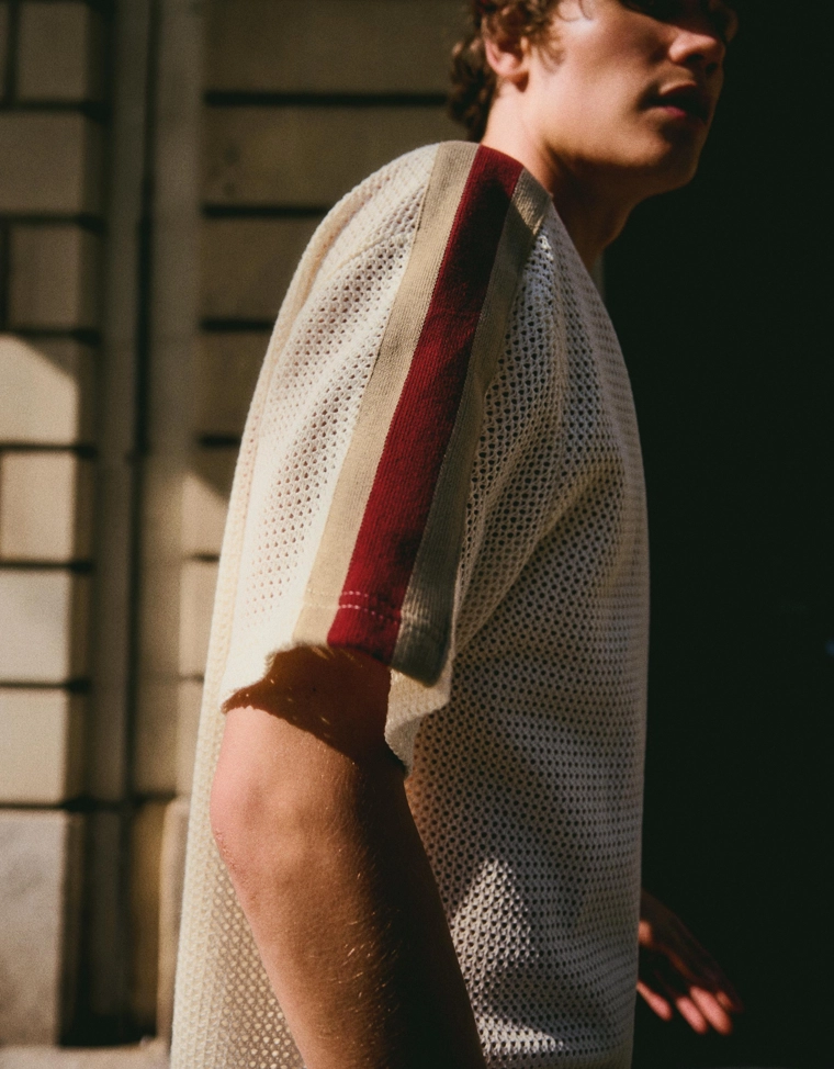 Футболка из сетки в стиле рустик