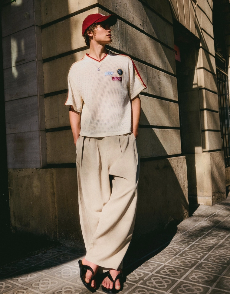 Футболка из сетки в стиле рустик