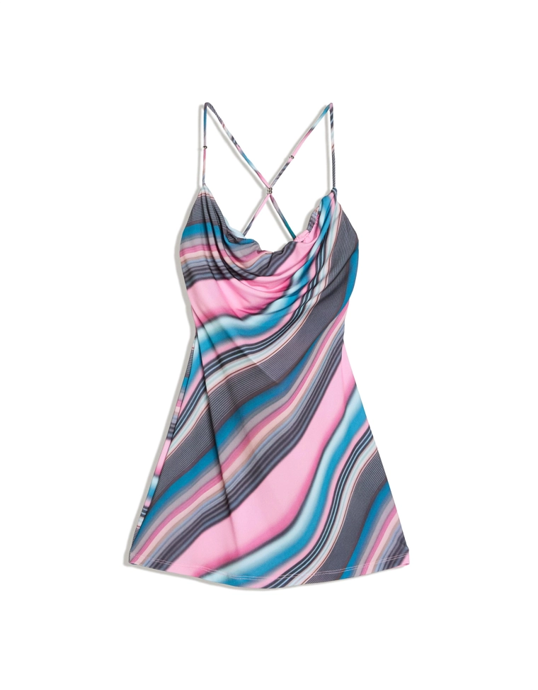 Платье мини с горловиной халтер