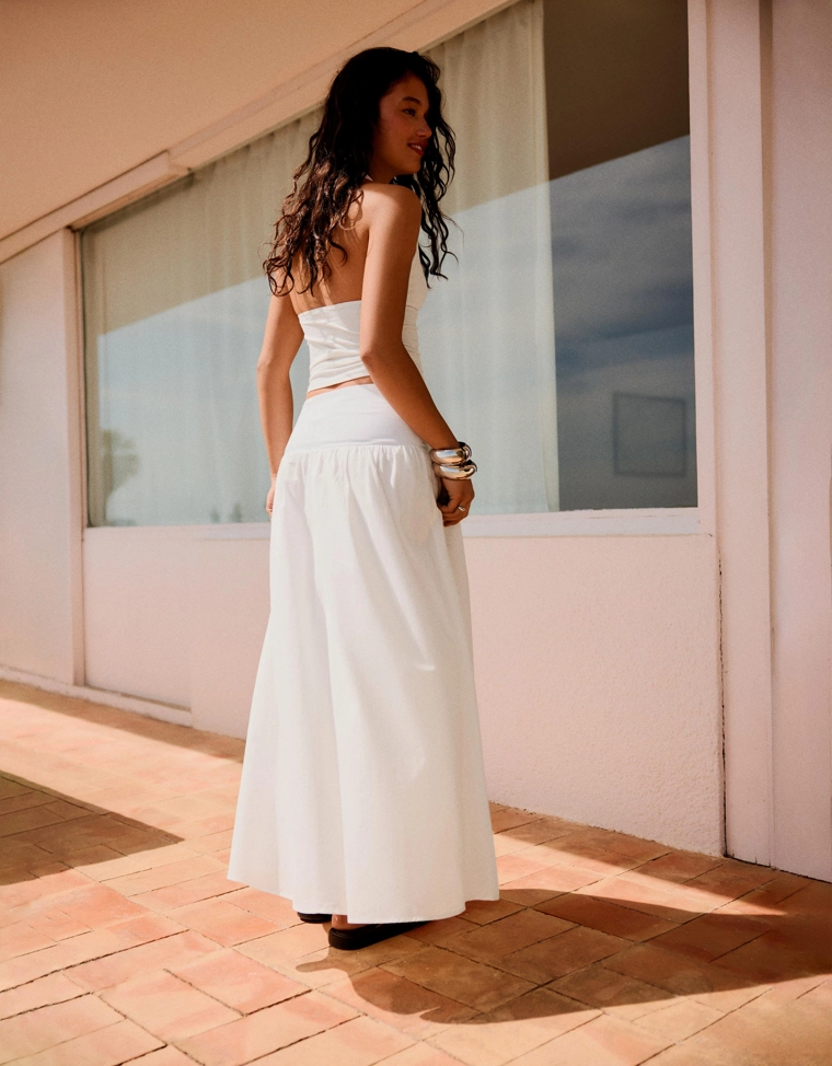 Юбка миди с поясом-кушаком