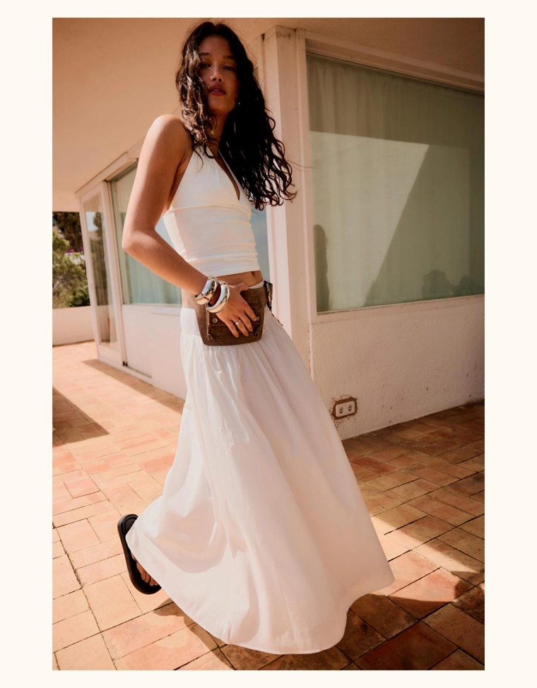 Юбка миди с поясом-кушаком