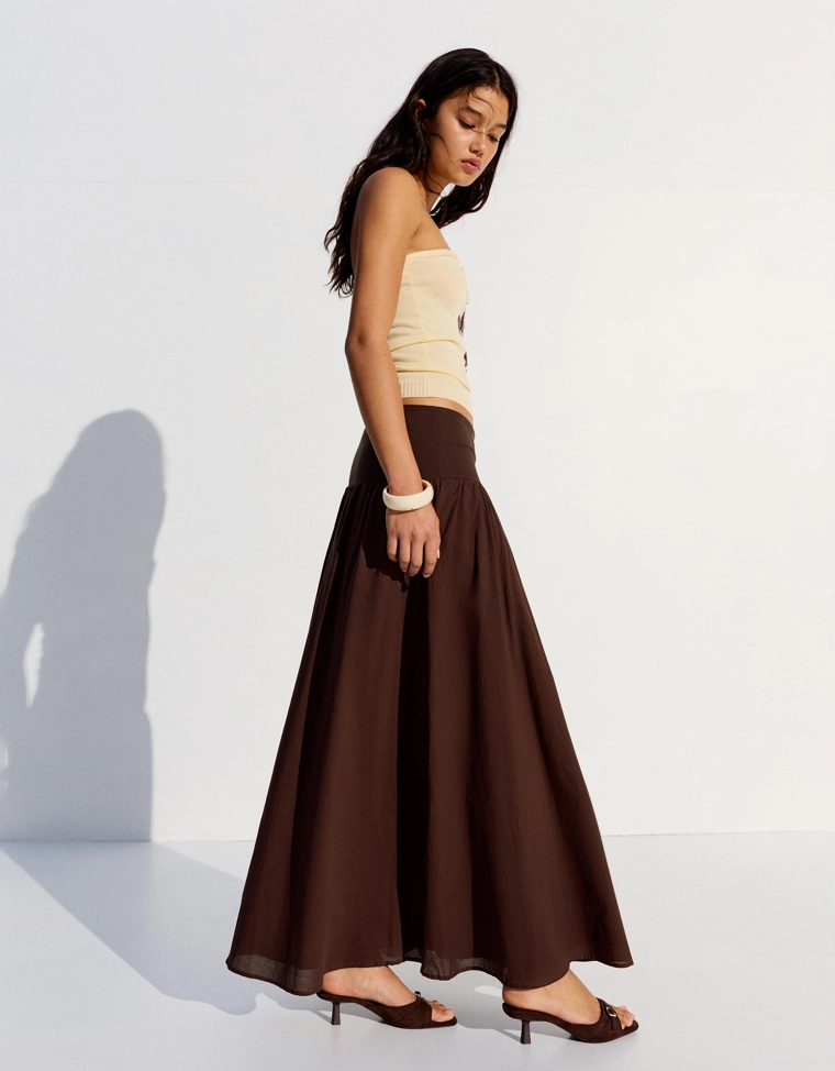 Юбка миди с поясом