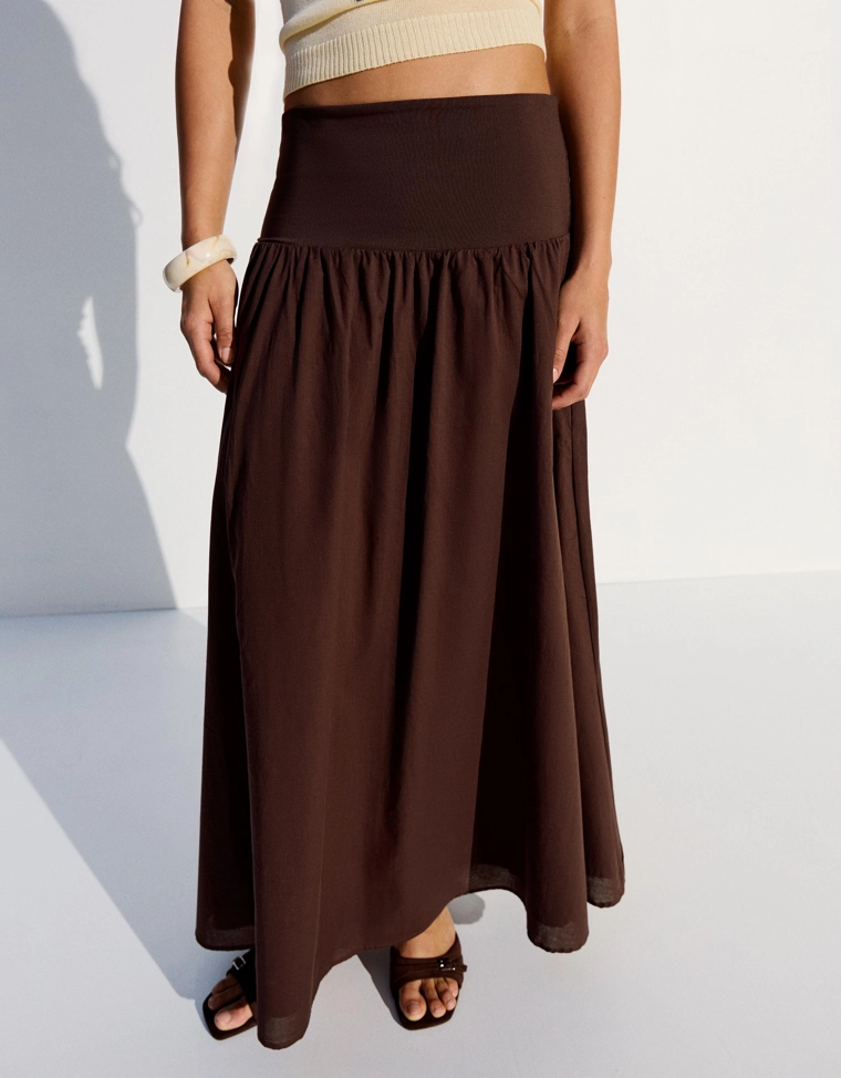 Юбка миди с поясом