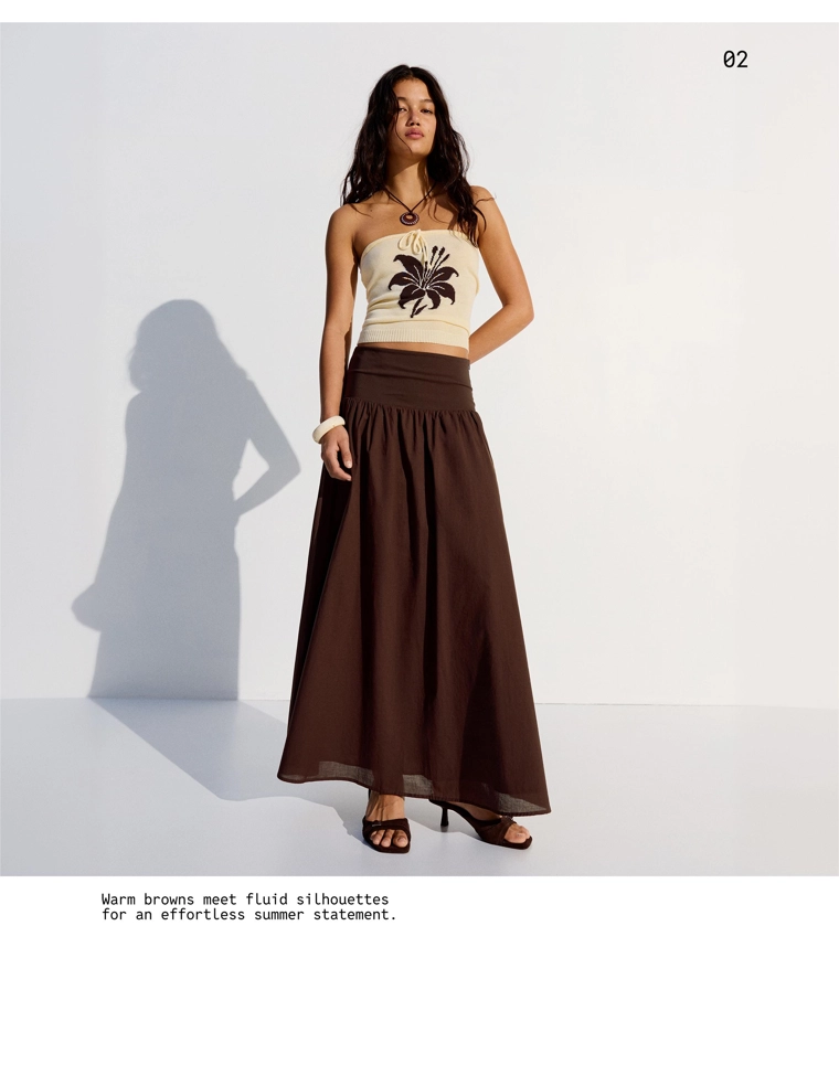 Юбка миди с поясом