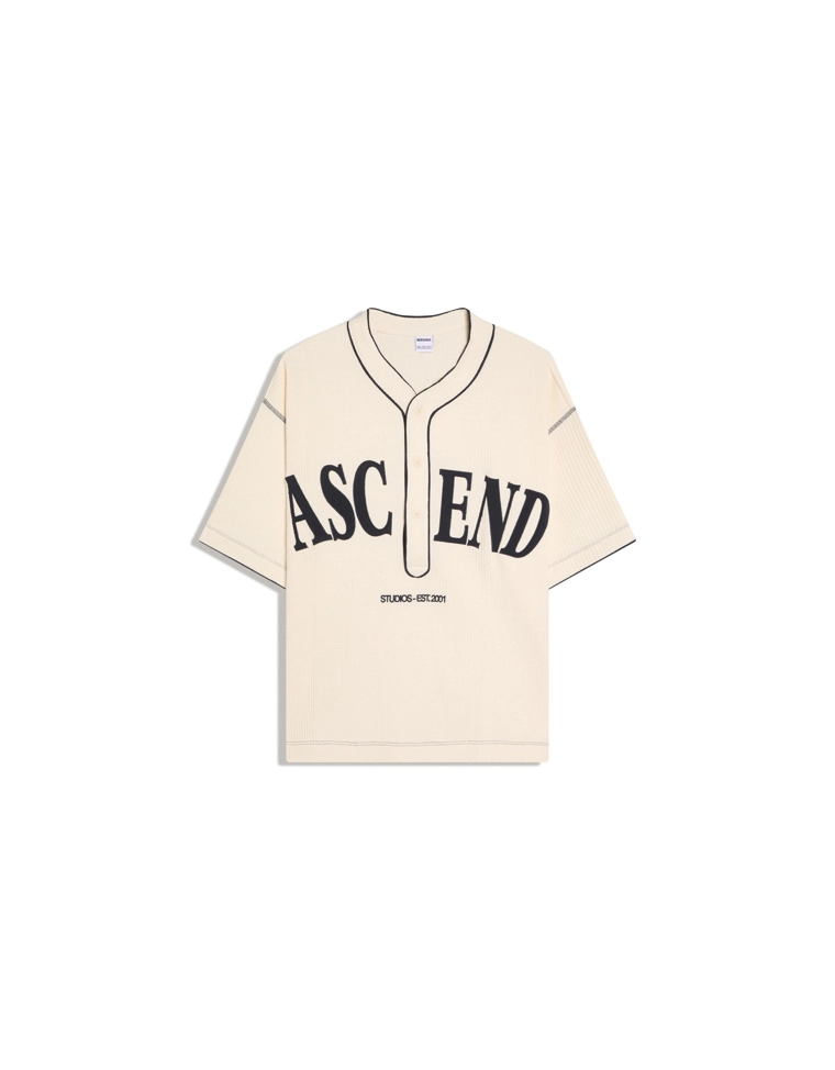 Футболка с принтом и рифленой текстурой