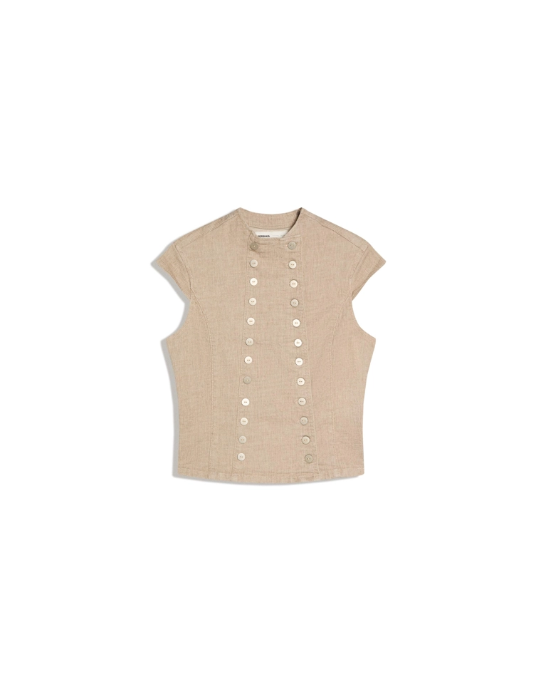 Джинсовый топ на двух пуговицах