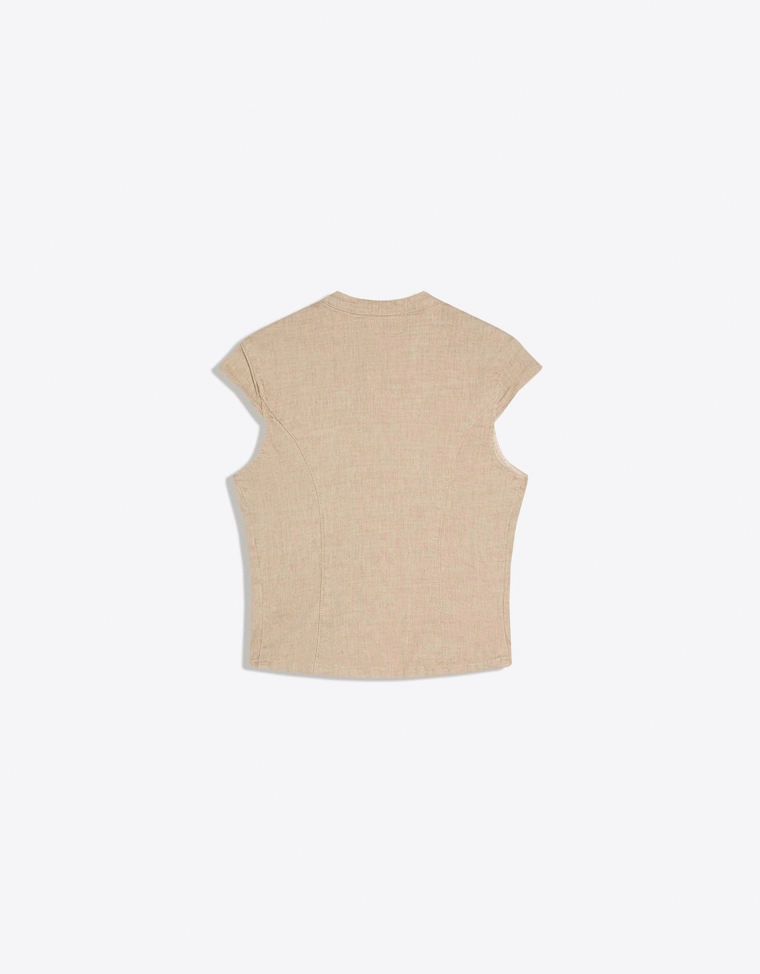 Джинсовый топ на двух пуговицах