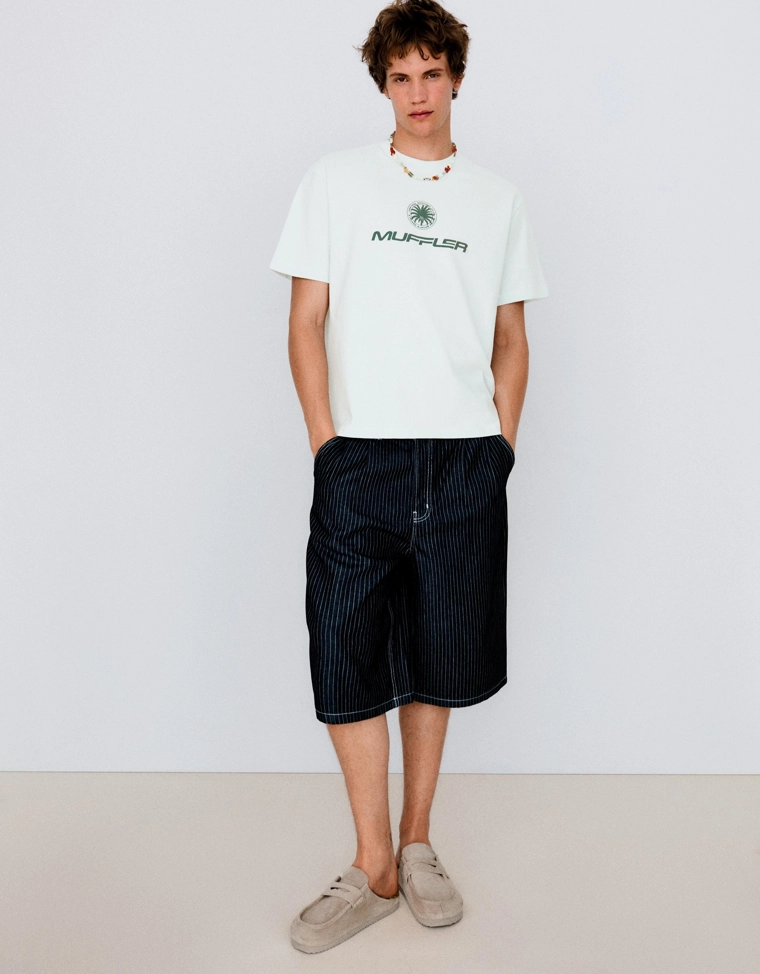 Футболка свободного кроя с принтом