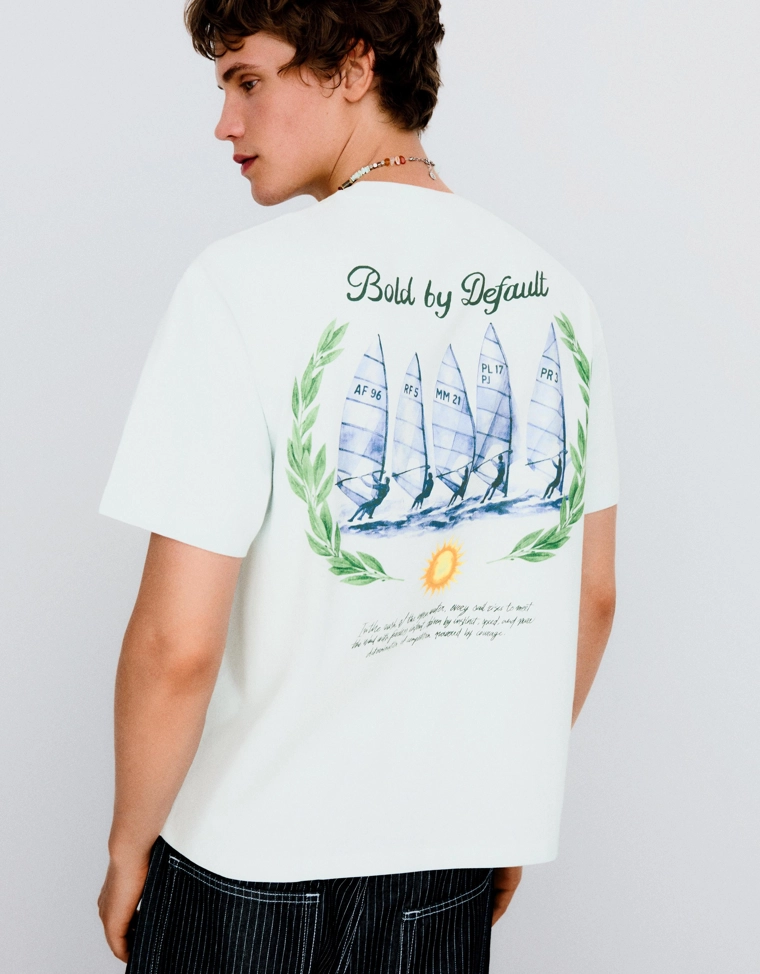 Футболка свободного кроя с принтом