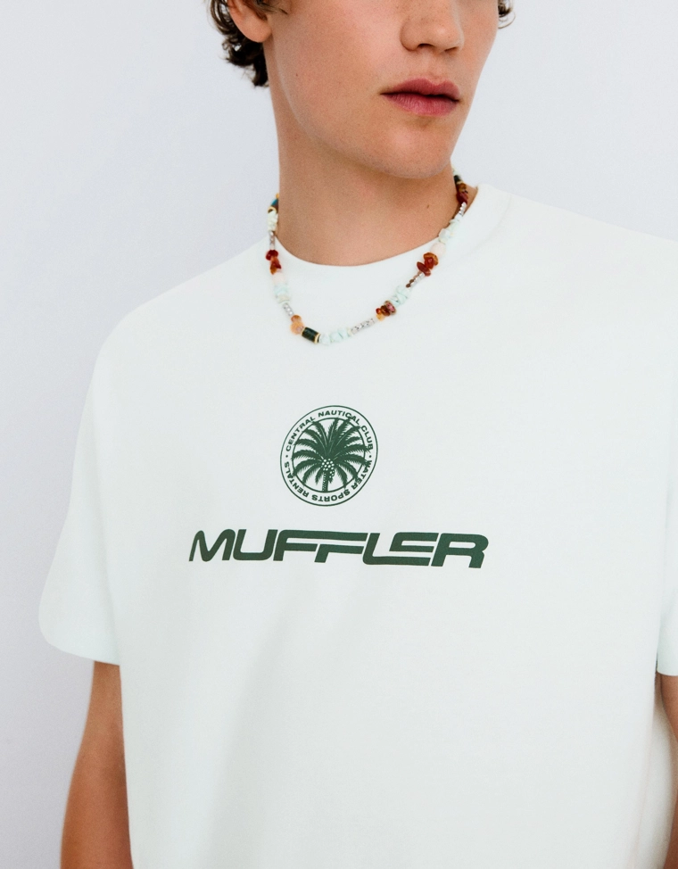 Футболка свободного кроя с принтом