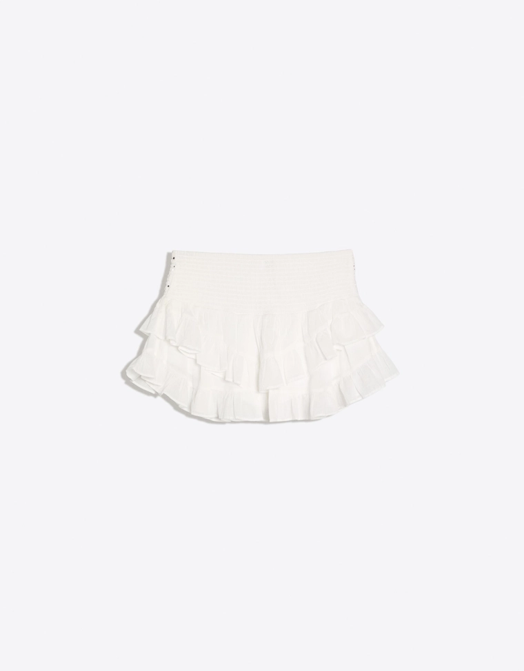 Мини-юбка с воланами и блестящей отделкой