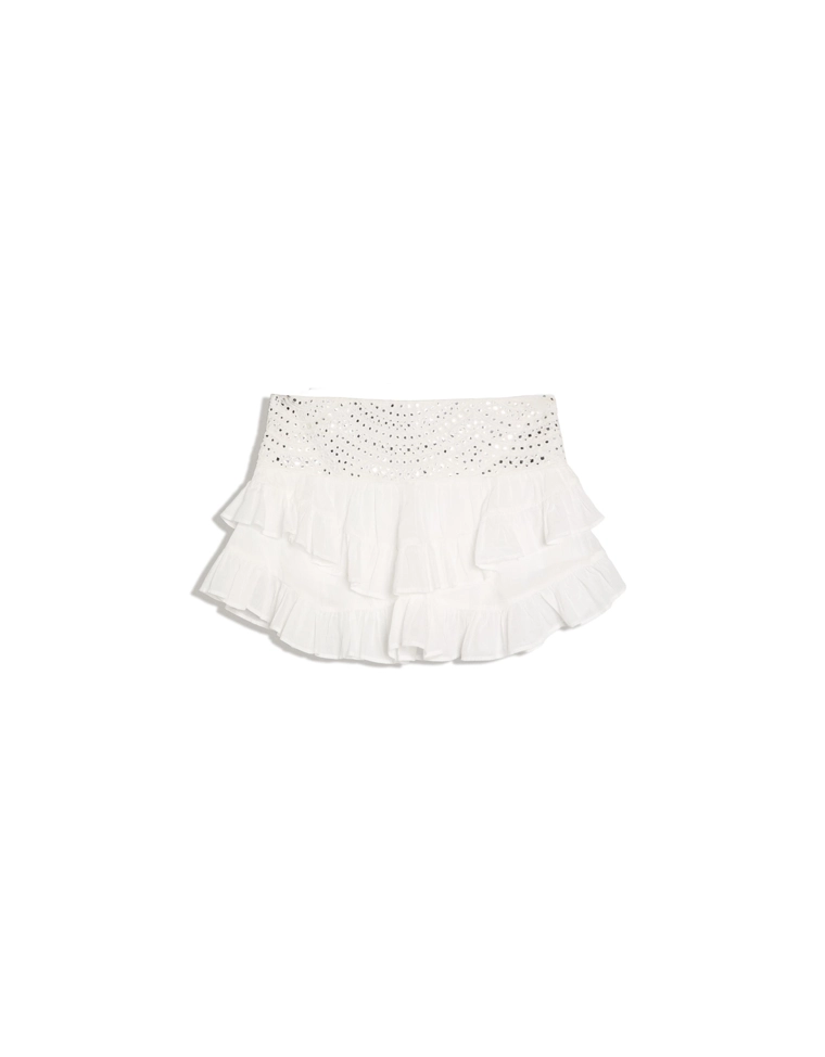 Мини-юбка с воланами и блестящей отделкой