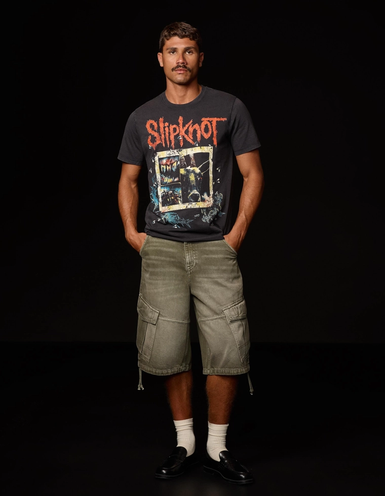 Футболка классического кроя с короткими рукавами и принтом Slipknot