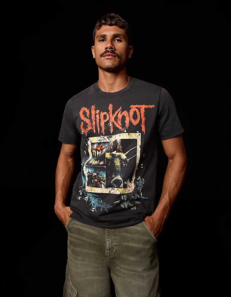 Футболка классического кроя с короткими рукавами и принтом Slipknot