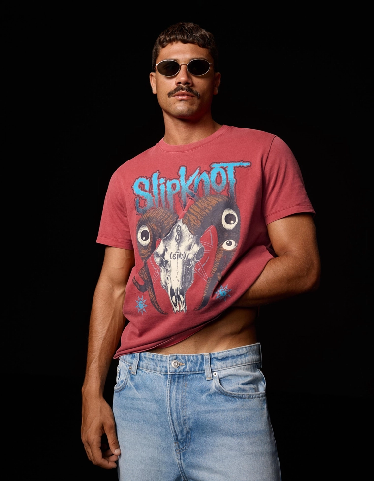 Футболка классического кроя с короткими рукавами и принтом Slipknot