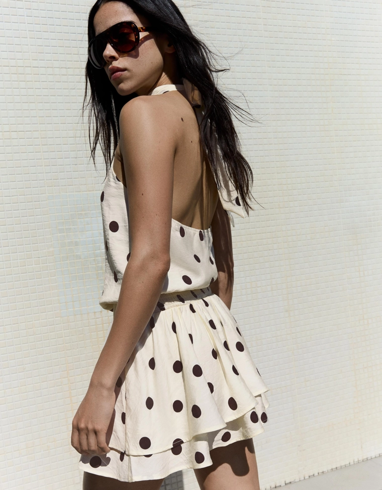 Платье мини с американской проймой