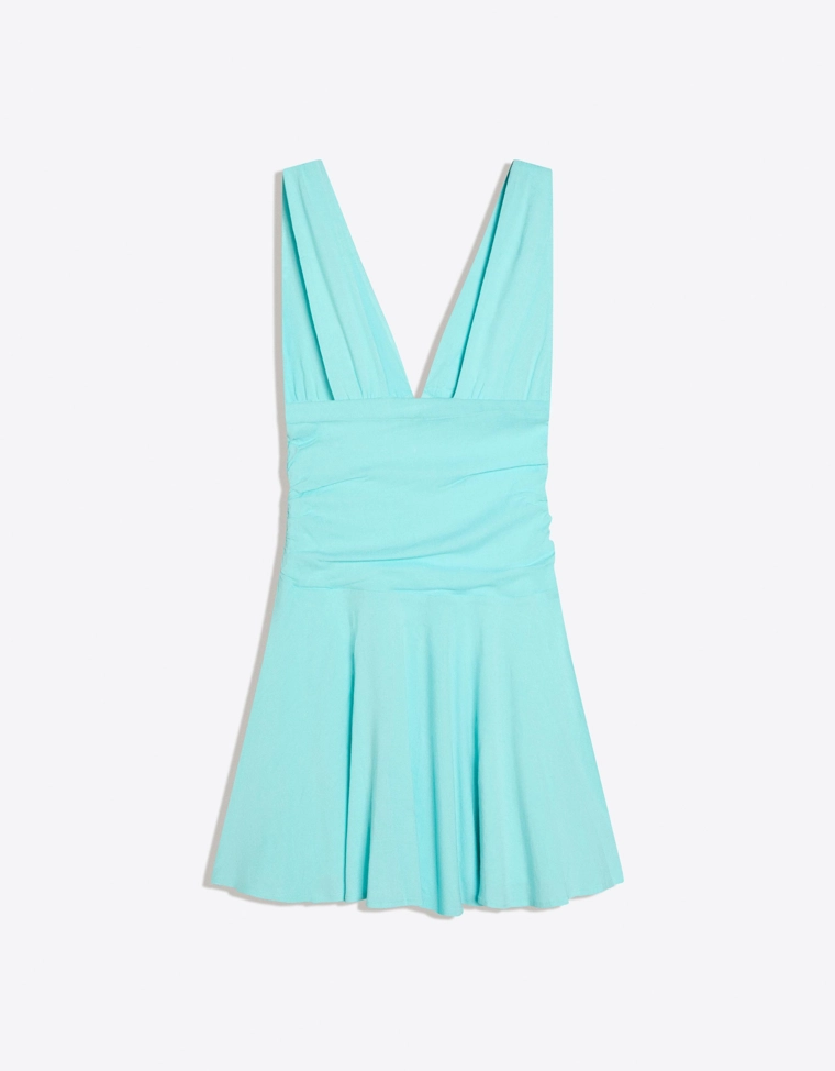 Мини-платье со сборками