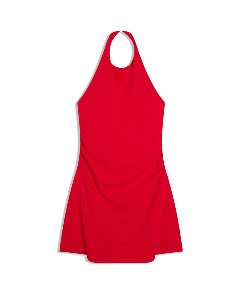 Платье мини с горловиной халтер