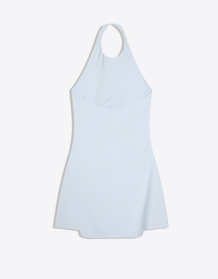 Платье мини с горловиной халтер