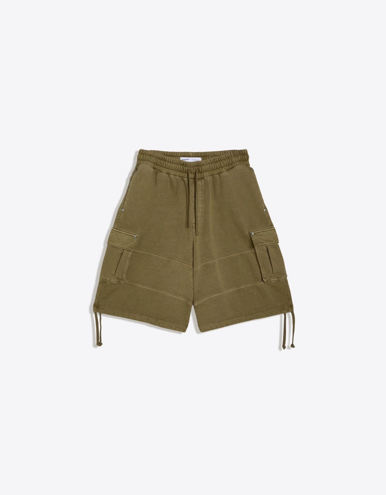 Шорты джинсовые карго с эффектом потертости