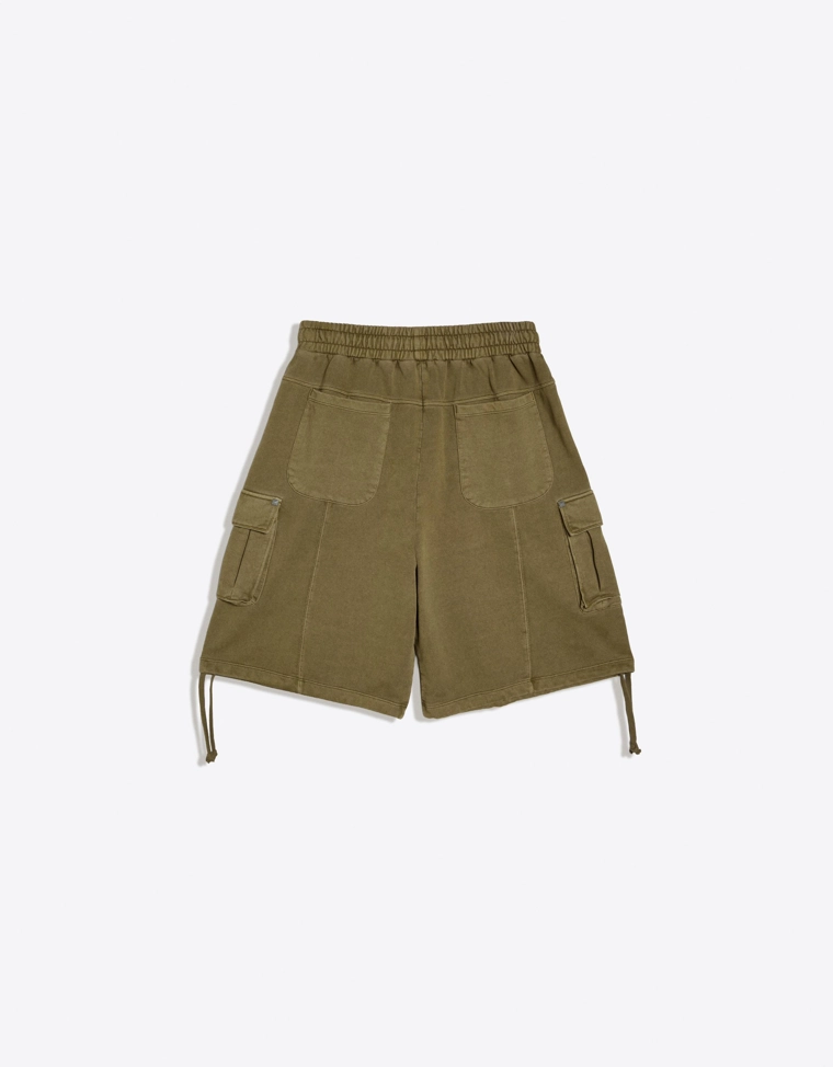 Шорты джинсовые карго с эффектом потертости