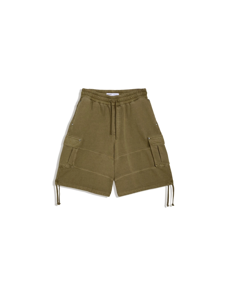 Шорты джинсовые карго с эффектом потертости