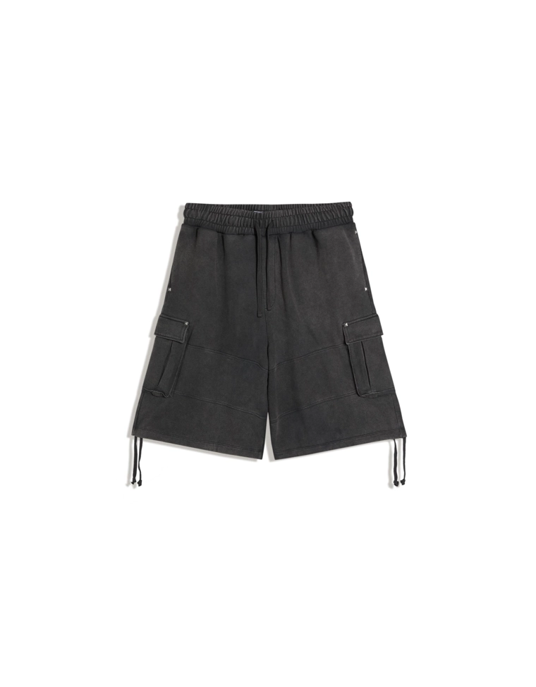 Шорты джинсовые карго с эффектом потертости