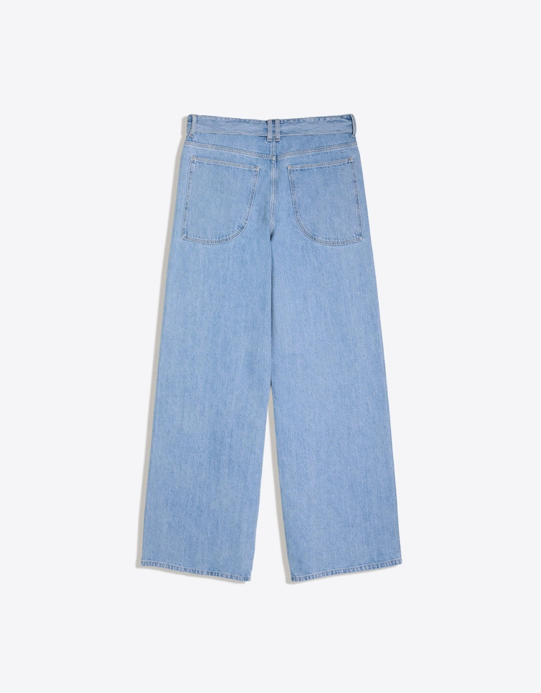 Джинсы barrel с отворотами на поясе