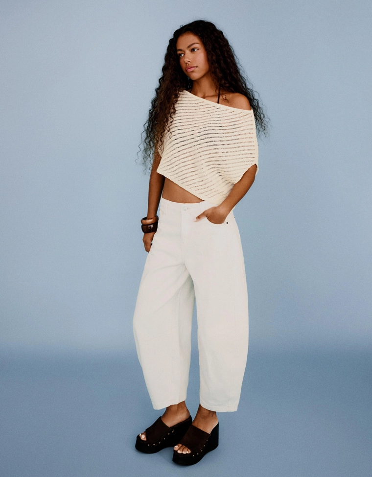 Свитер-накидка в стиле рустик