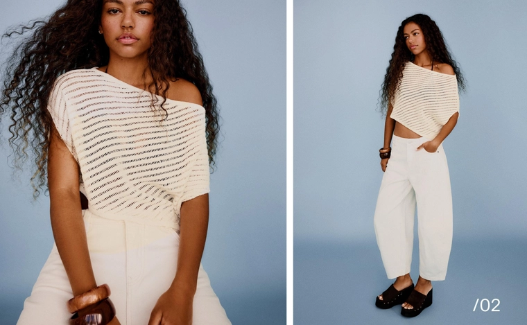 Свитер-накидка в стиле рустик