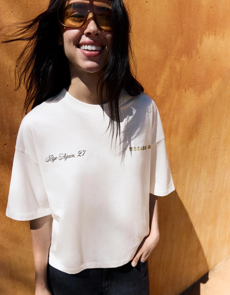 Футболка с короткими рукавами и принтом