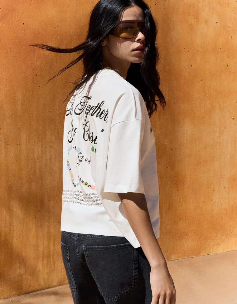 Футболка с короткими рукавами и принтом