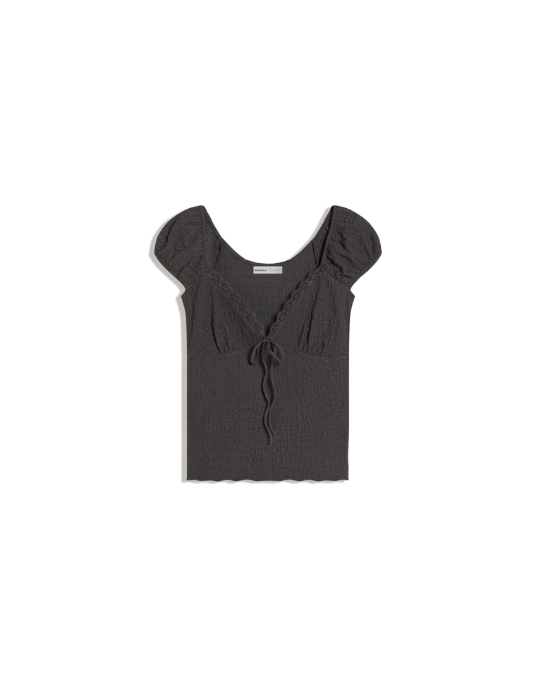 Футболка из рифленого трикотажа