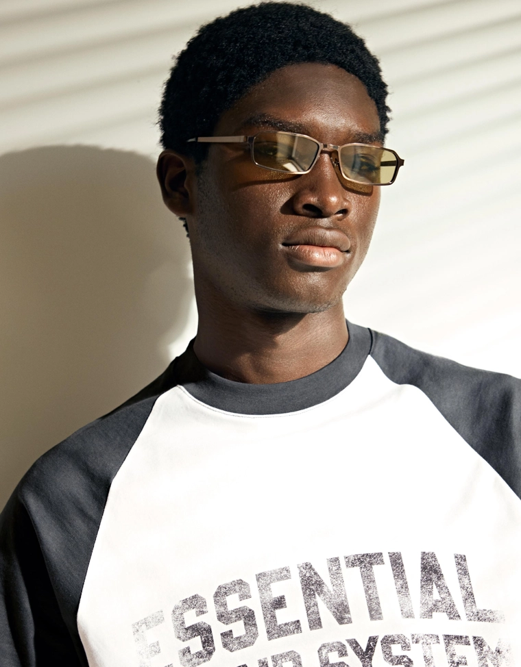 Футболка реглан с принтом