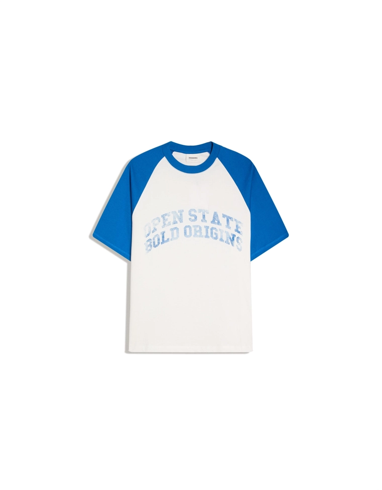 Футболка реглан с принтом