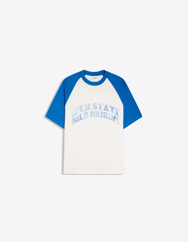 Футболка реглан с принтом