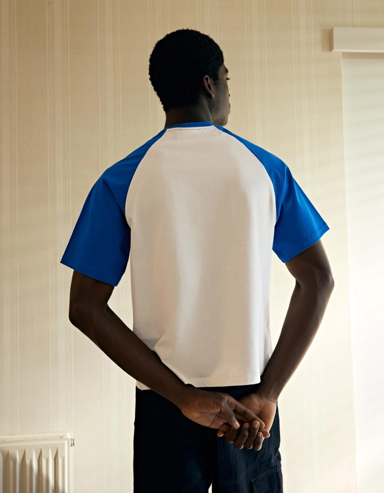 Футболка реглан с принтом