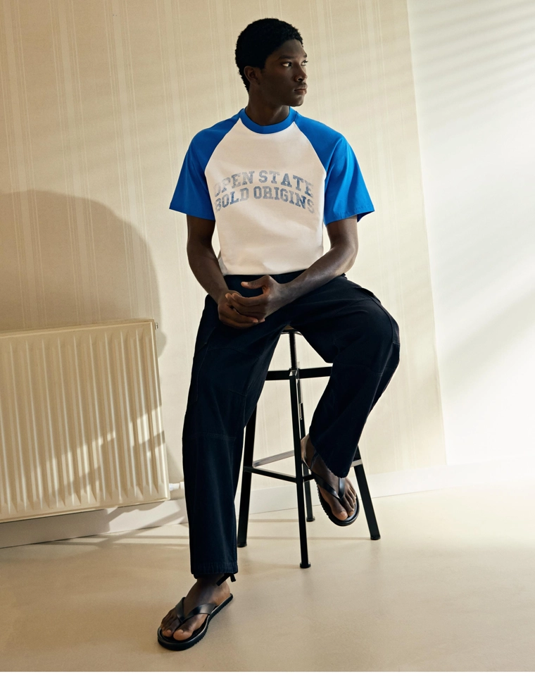 Футболка реглан с принтом