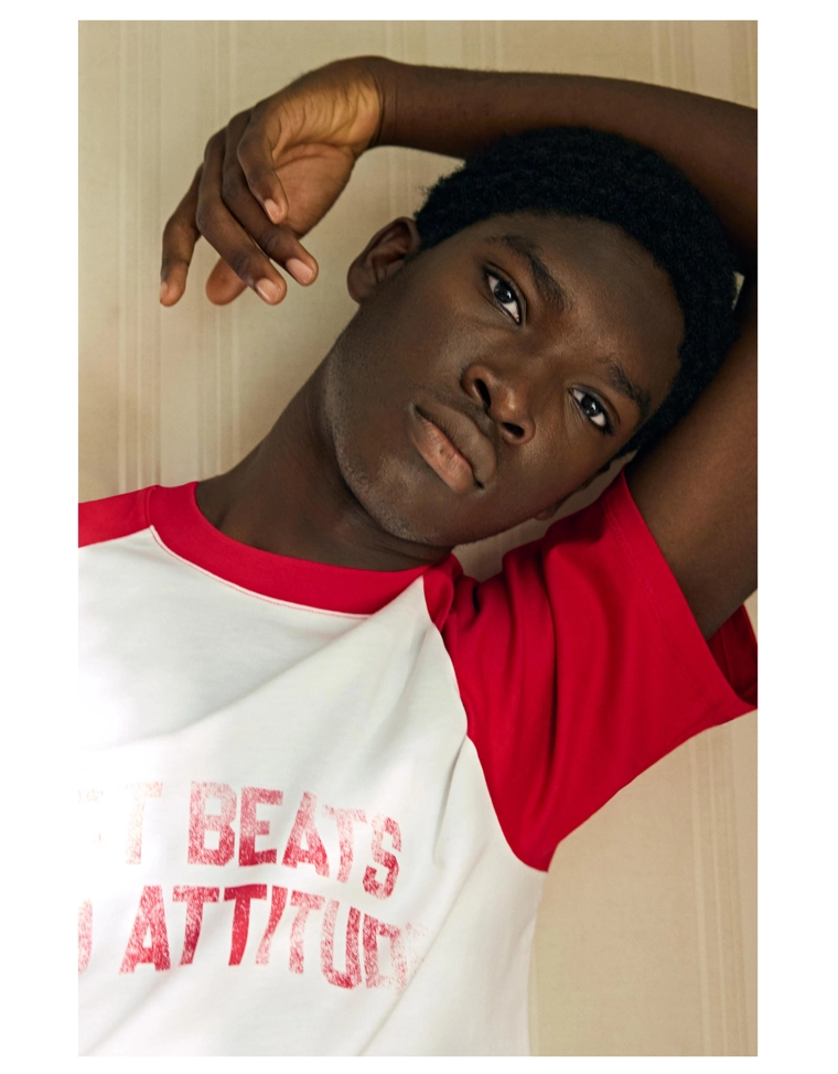 Футболка реглан с принтом