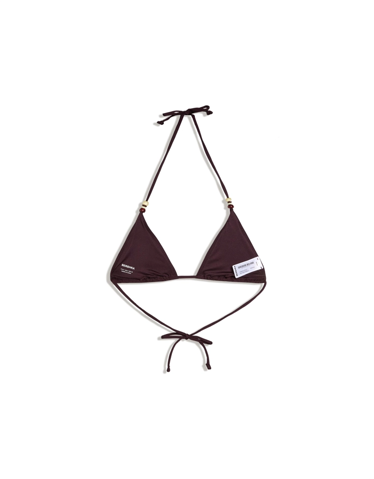 Базовый бюстгальтер бикини с бусинами