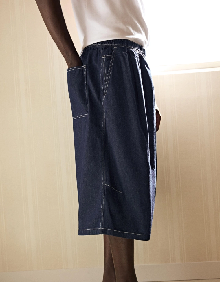 Джинсовые шорты-парашюты