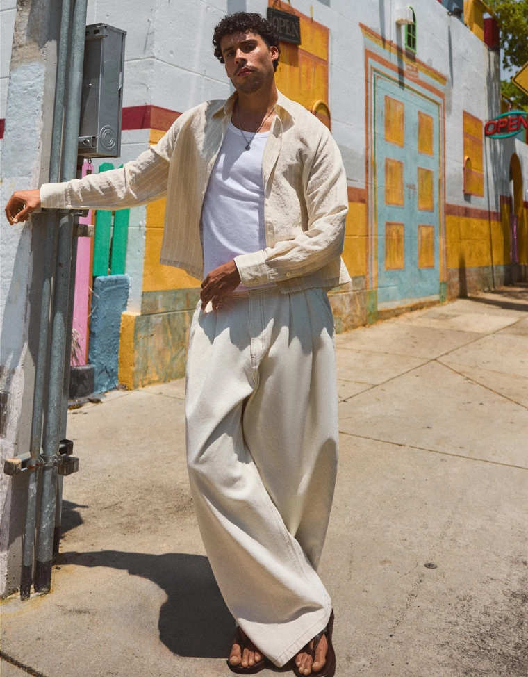 Футболка в полоску с длинными рукавами